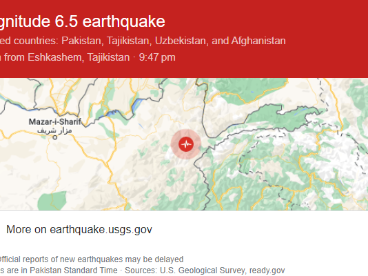 Earthquake today in Pakistan 2023 Earthquake today in Pakistan 2023