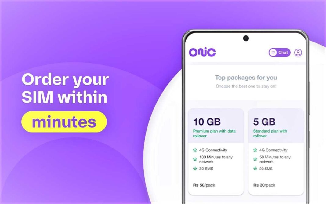 ONIC Sim Packages Plans Data, SMS and Minutes - Pure Pakistani